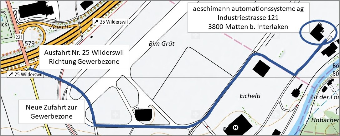 A8 Autobahnausfahrt Nr. 25 Wilderswil